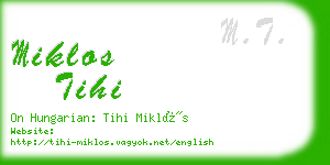 miklos tihi business card